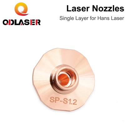 QDLASER DaZu SP Laser Nozzles a Type Plum Blossom Edge Single Layer Dia.28mm H15 Caliber 1.6mm&1.8mm for Hans Laser