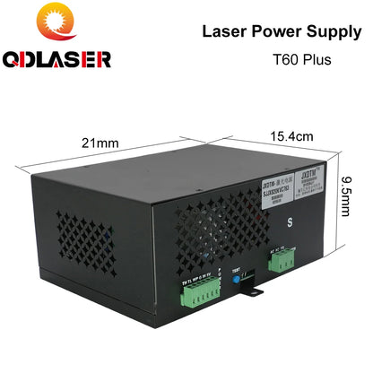 QDLASER Hongyuan Co2 Laser Power Supply for CO2 Laser Cutting Machine T60 PLUS 110V/220V