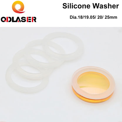 QDLASER CO2 Laser Focus Lens Mirror Silicone Washer Diameter 18/19.05/20/25mm for CO2 Laser Cutting Engraving Machine
