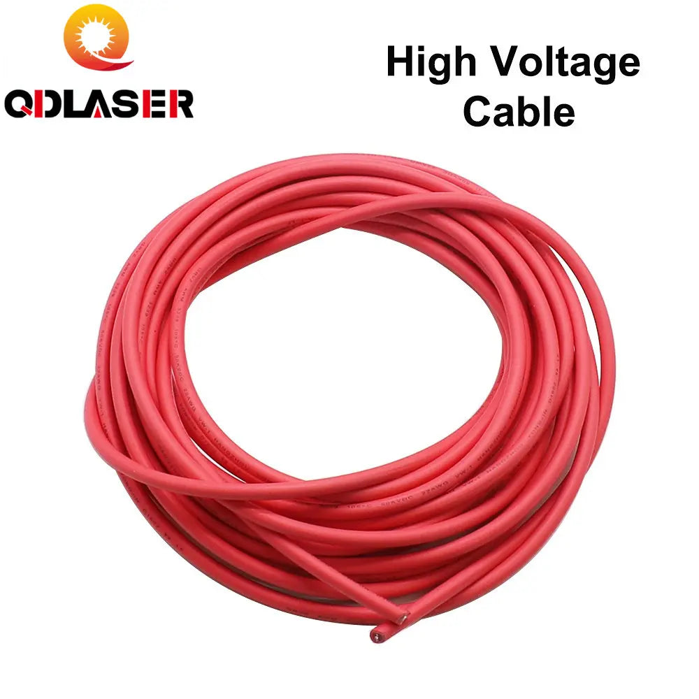 QDLASER 3 Meters High Voltage Cable for CO2 Laser Power Supply and Laser Tube Laser Engraving and Cutting Machine
