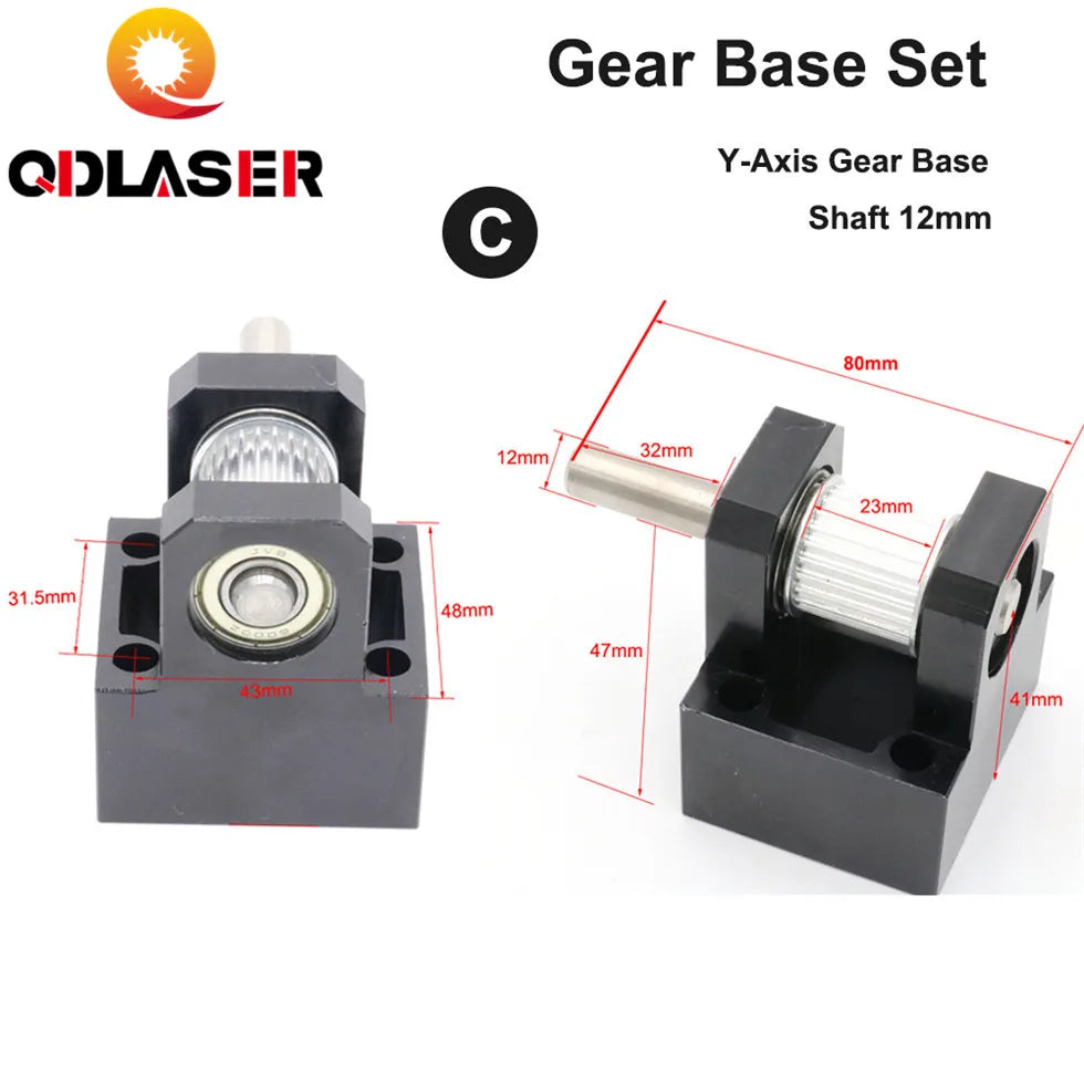 Gear Base Set Machine Mechanical Parts 3M Reduction Box Idler Pulley Tensioner Timing Pulley