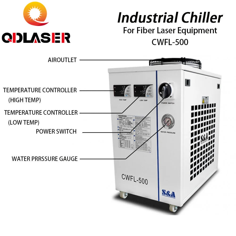 QDLASER Fiber Laser Cutting Machine Water Chiller CWFL-500 Factory Price