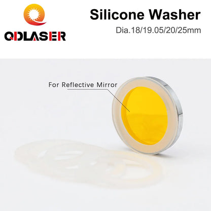 QDLASER Laser Lenses Silicone Washer Dia.18/19.05/20/25mm for CO2 Laser Focusing Lens Mirrors