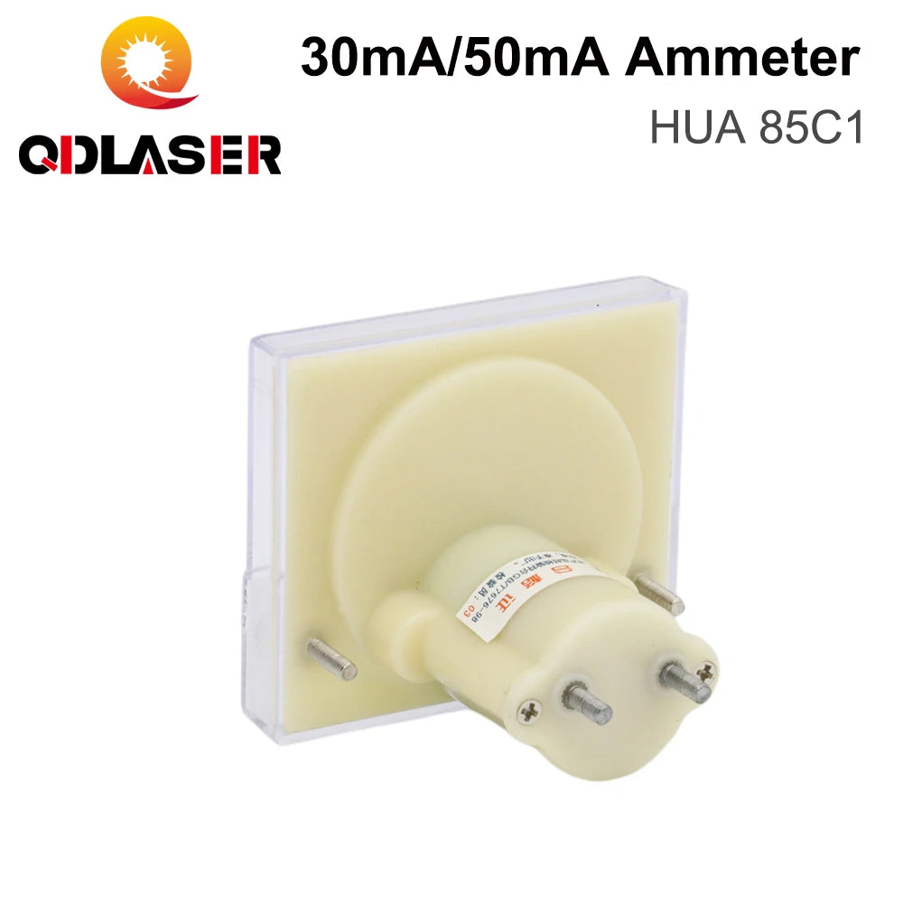 QDLASER 30mA 50mA Ammeter HUA 85C1 DC 0-30mA 0-50mA Current Panel Amperometer Tester for CO2 Laser Engraving Machine