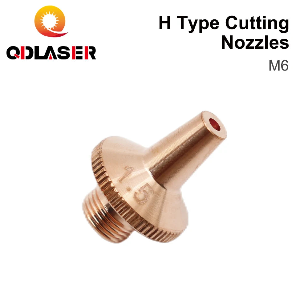 QDLASER 1064nm Fiber Laser Nozzle M6 Thread 11.5mm Diameter 15.5mm Height for Preictec 3D Fiber Laser Head