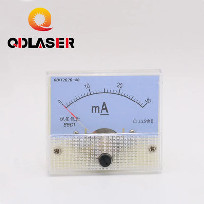 85C1 DC Analog Amperemeter 0-50mA Pointer Current Voltage Meter Gauge AMP Milliammeter Panel for CO2 Laser Tube Power Supply