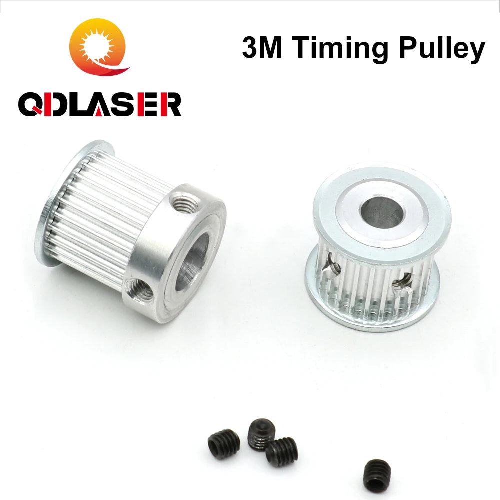 QDLASER HTD-3M Timing Pulley /Alu for CO2 Laser Engraving and Cutting Machine Wheel Gear Pulley