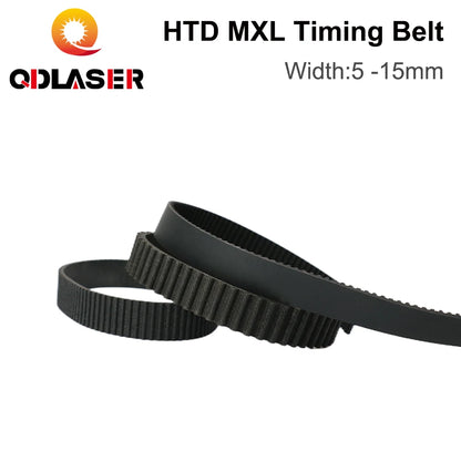 QDLASER HTD MXL Open-Ended Timing Belt Transmission Belts Rubber With Fiberglass Width 5mm For CO2 Laser Engraving Machine