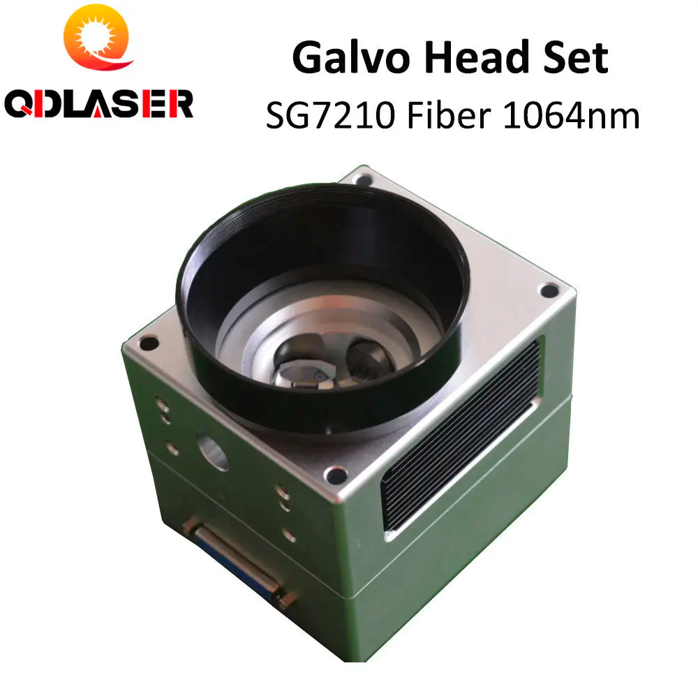 QDLASER 1064nm Fiber Laser Scanning Galvo Head SG7210 SG7210R Input Aperture10mm Galvanometer Scanner with Power Supply Set