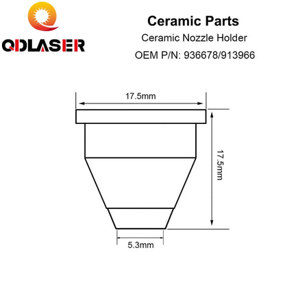 QDLASER Laser Ceramic Parts OEM 936678/913966 For Laser Fiber Cutting Head