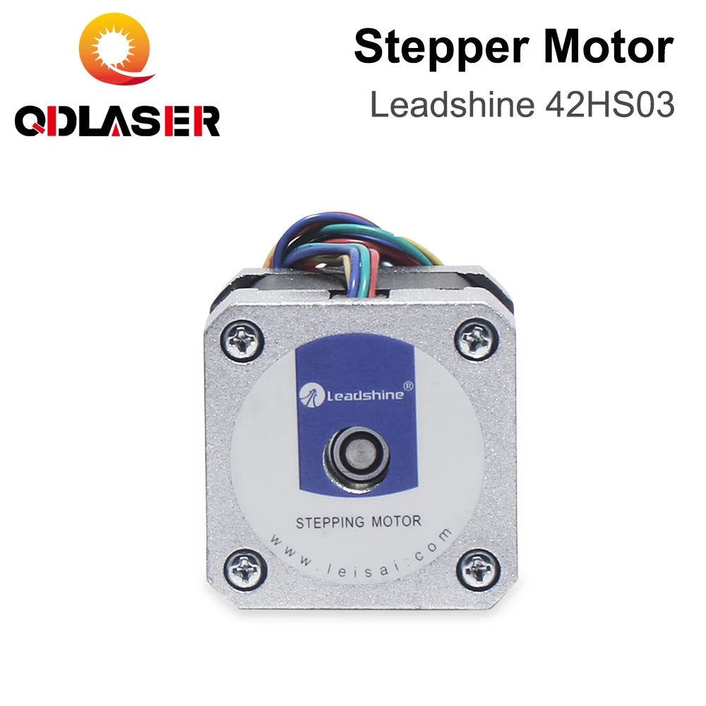 QDLASER Leadshine 42HS03 2 phase Stepper Motor 0.7A 0.47NM 48mm Length Shaft 8mm for Co2 Laser Machine CNC 3D Print Machine