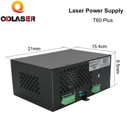 QDLASER 60W CO2 Laser Power Supply for CO2 Laser Engraving Cutting Machine HY-T60 T / W Plus Series with Long Warranty