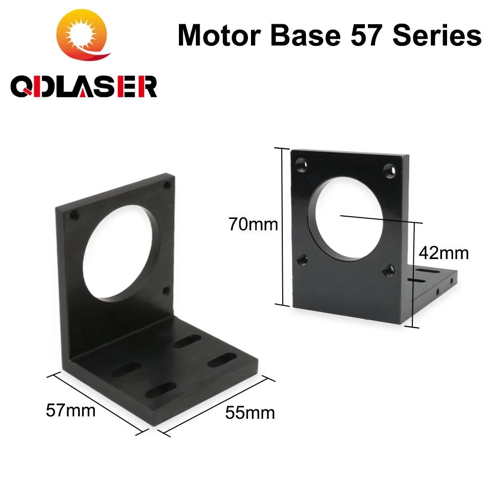 QDLASER 57 Series Aluminum Mounting Bracket for Stepper Motors - Compatible with 57 Stepper Motors, Durable Motor Base Parts
