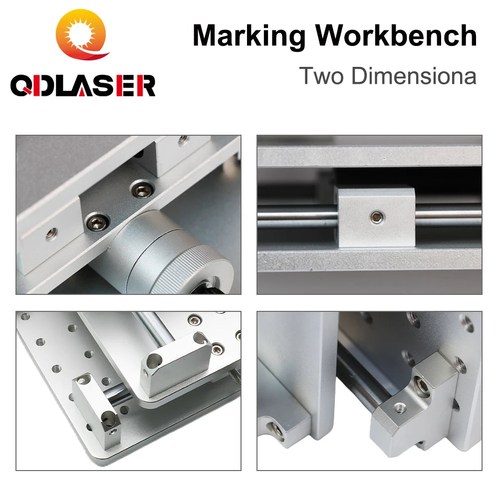 QDLASER 1064nm Fiber Laser Marking Machine 2 Axis Moving Table Portable Cabinet Case XY Aixs Working Table Marking Workbench