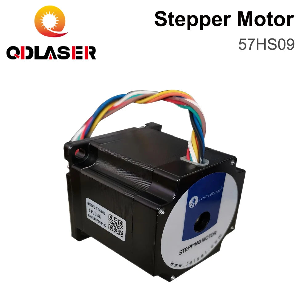 QDLASER Leadshine 57HS09 2 Phase Stepper Motor NEMA23 3.0A 0.9NM Length 55mm Shaft 6.35mm for Co2 Laser Engraving Machine