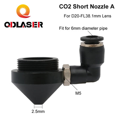 QDLASER  Short Nozzle With Fitting for D20-F38.1mm Lens