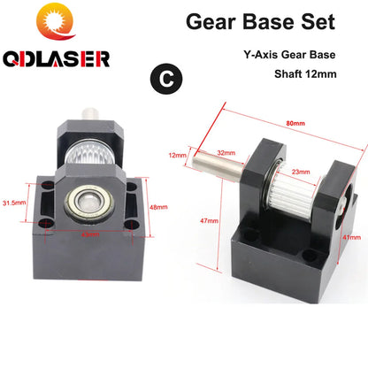 Gear Base Set Machine Mechanical Parts 3M Reduction Box Idler Pulley Tensioner Timing Pulley