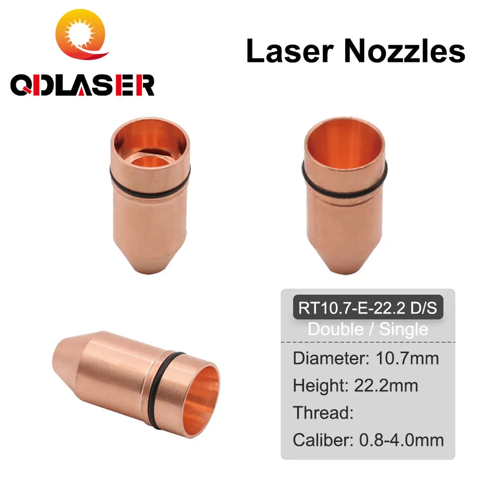 QDLASER  Laser Nozzle Single/Double Layer Caliber 0.8 - 4.0 for CINCINNATI Lasermech Fiber Laser Cutting Machine 1064nm