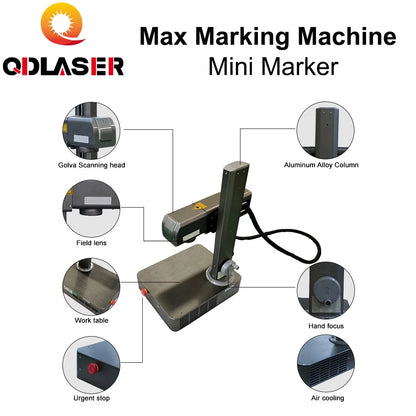 QDLASER Portable Metal Fiber Laser Marking Machine 20W Max Marking Machine