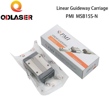 QDLASER Original Taiwan PMI Linear Guideway Carriage Block MSB15S-N for CO2 Laser Engraving Cutting Machine