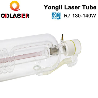 Yongli R7 Co2 Laser Tube 130W Rated Power 150W Max Power 1650mm Length 80mm Diameter for Laser Tube Cutting