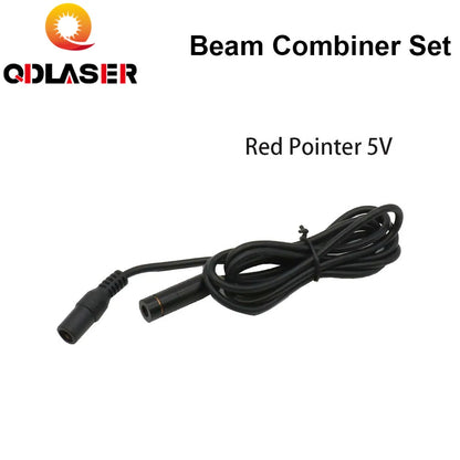 ZnSe Laser Beam Combiner Set 20 / 25mm Conbiner 500-700nm Lens + Mount + Red Pointer for CO2 Laser Marking Machine
