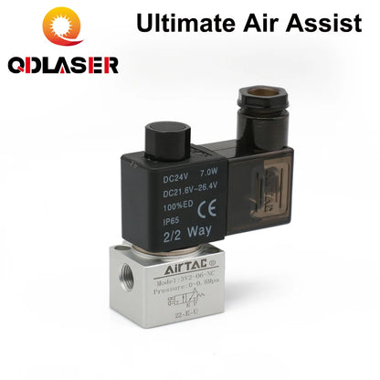 QDLASER Ultimate Air Assiast Set Pneumatic Solenoid Value Relay 6mm for CO2 Laser Cutting and Engraving Machine