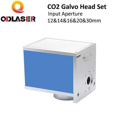 QDLASER CO2 Laser Scanning Galvo Head 10.6um Input Aperture 12mm/14mm/16mm/20mm/30mm Laser Marking Head