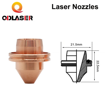 QDLASER Single Layer Laser Nozzle Fittings for Fiber Laser Cutting Nozzle for Mitsubishi