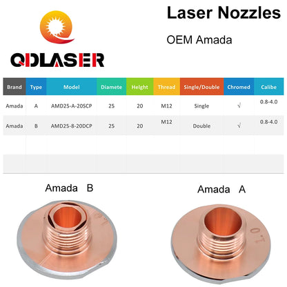 QDLASER OEM Amada a B Laser Cutting Nozzle