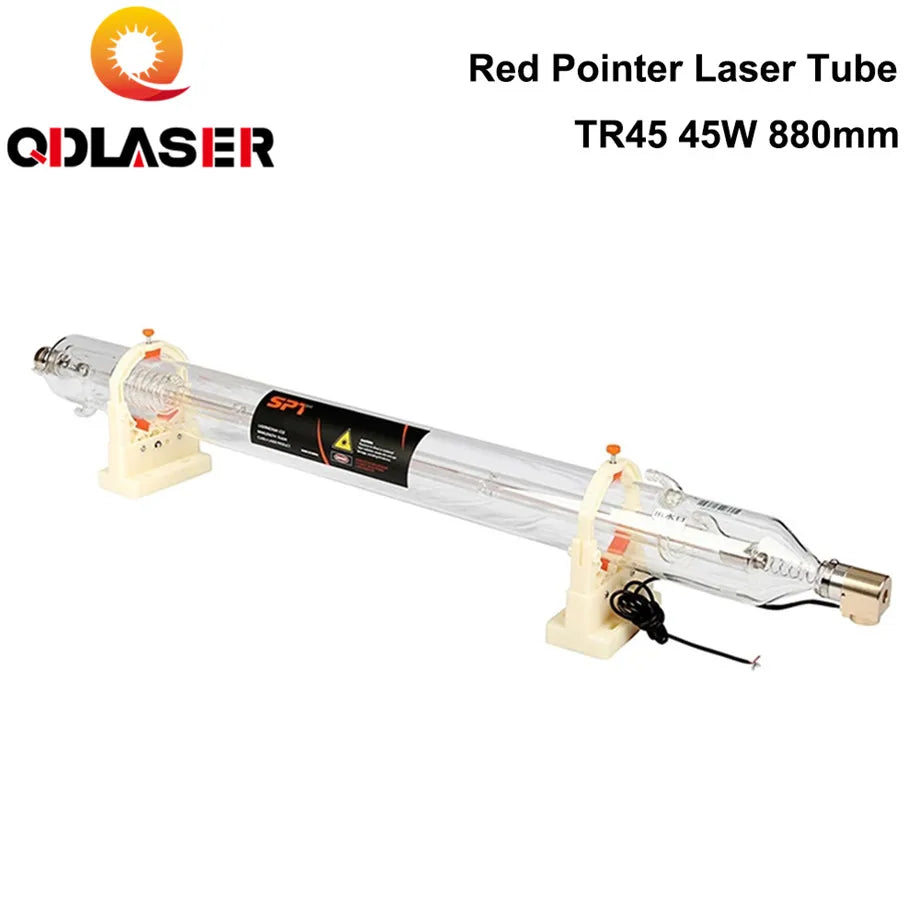 SPT TR45 Ceramic CO2 Laser Tube 45w With Red Light Indication for Co2 Laser Engraving and Cutting Machine