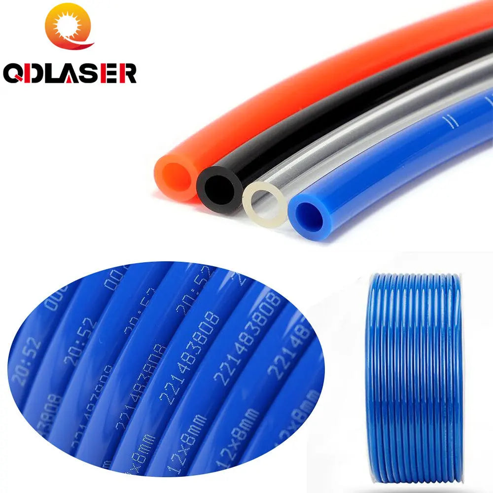 QDLASER 1M Air Tubing Pneumatic Pipe Tube Hose  10mm OD 6.5mm ID 8mmx5mm 6mm x 4mm 2.5mm 12x8mm Transparent Blue Red PU