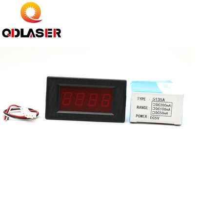 QDLASER 50mA LED Digital Ammeter DC 0-50mA Analog Amp Panel Meter Current for CO2 Laser Engraving and Cutting Machines