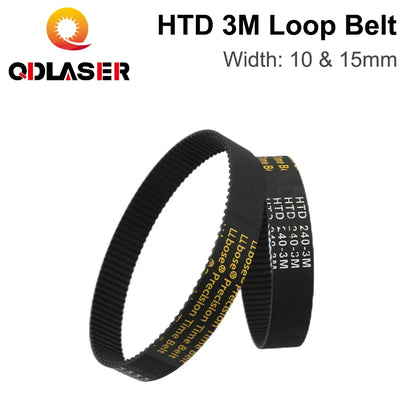 QDLASER HTD 3M Closed Loop Belt  Rubber Timing Belt Various Transmission for CO2 Laser Engraving Cutting Machine / 3D Printer
