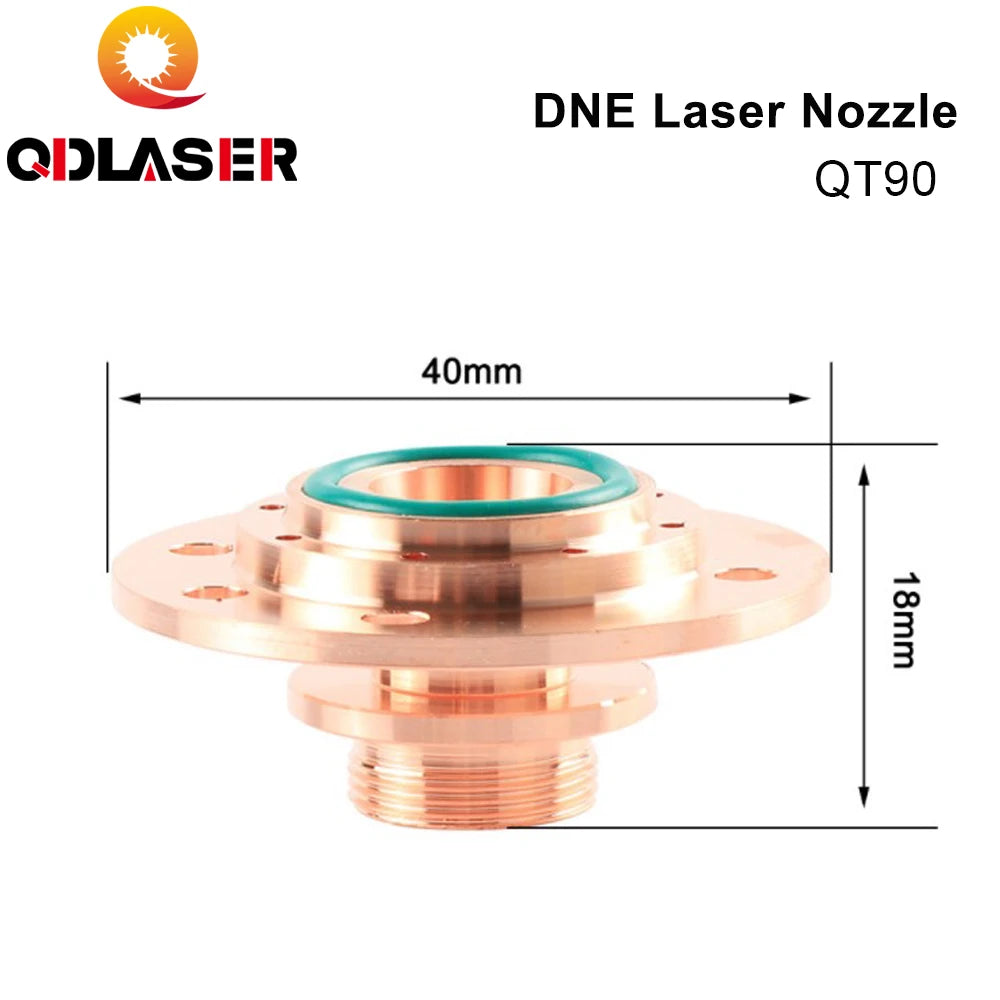 QDLASER OEM Anti-collision Connection Cutting Large Composite Nozzle Step  Air Outlet QT90 for DNE Fiber Laser Cutting Head