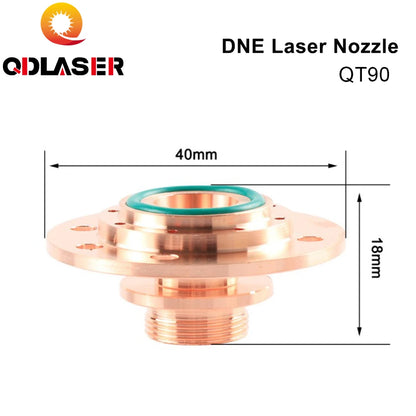 QDLASER OEM Anti-collision Connection Cutting Large Composite Nozzle Step  Air Outlet QT90 for DNE Fiber Laser Cutting Head