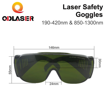 QDLASER 1064nm Protective Style B 850-1300nm OD6+ CE Laser Safety for Protective Eyewear for Fiber Lasers