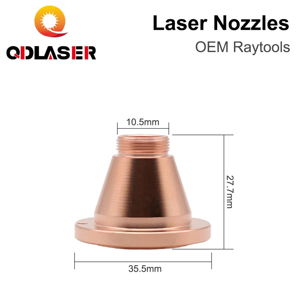 QDLASER Bullet Laser Nozzle Single/Double Layer Caliber 0.8 - 4.0 For CINCINNATI Lasermech Fiber Laser Cutting Machine 1064nm