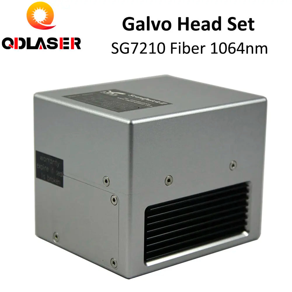 QDLASER 1064nm Fiber Laser Scanning Galvo Head SG7210 SG7210R Input Aperture10mm Galvanometer Scanner with Power Supply Set