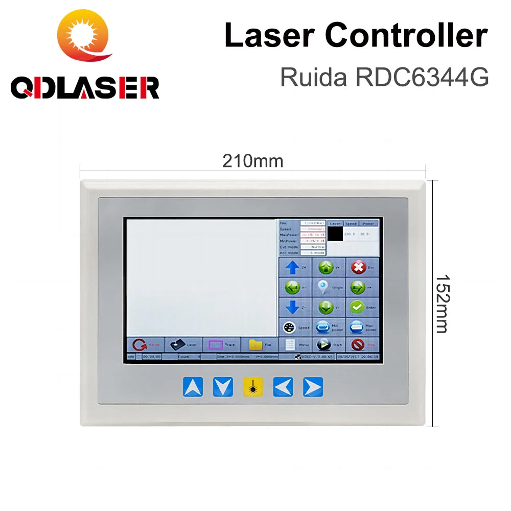 QDLASER Ruida RD RDC6344G 7" Touch Screen CO2 Laser DSP Controller for Co2 Laser Engraving and Cutting Machine DSP RuidaRDC6344G