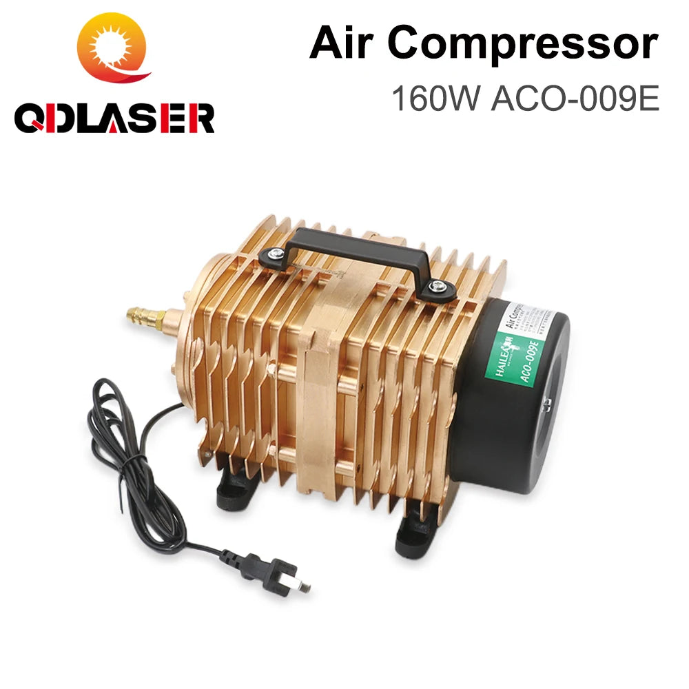 QDLASER 160W Air Compressor Electrical Magnetic Air Pump for CO2 Laser Engraving Cutting Machine ACO-009E