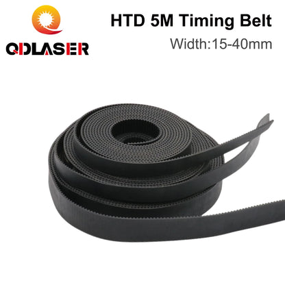 QDLASER HTD-5M Open Belt 5M Timing Belt 5M-15 20 25 30mm Polyurethane for CO2 Laser Engraving Cutting Machine