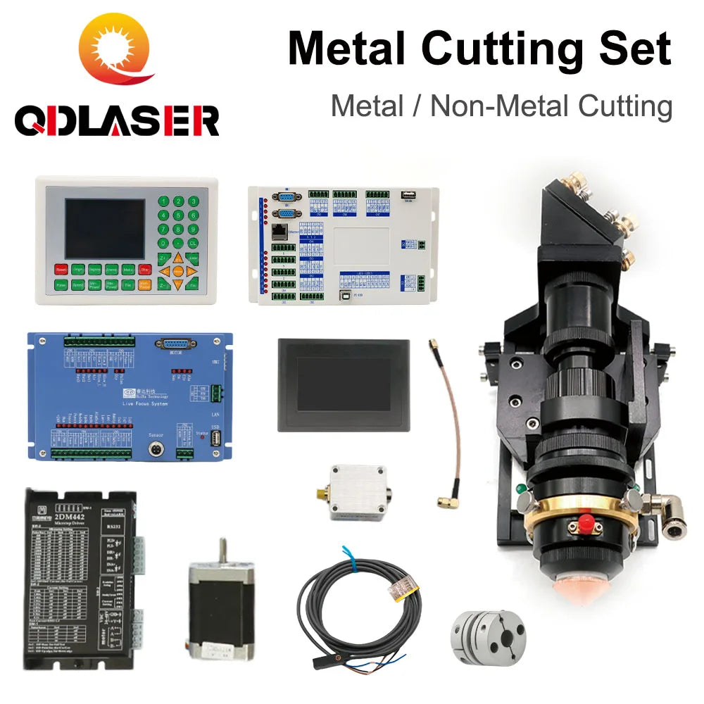 QDLASER Rada Controller + Black Metal Cutting Set CO2 Laser 150-500W Metal Non-Metal Hybrid Auto Focus for Laser Cutting Machine