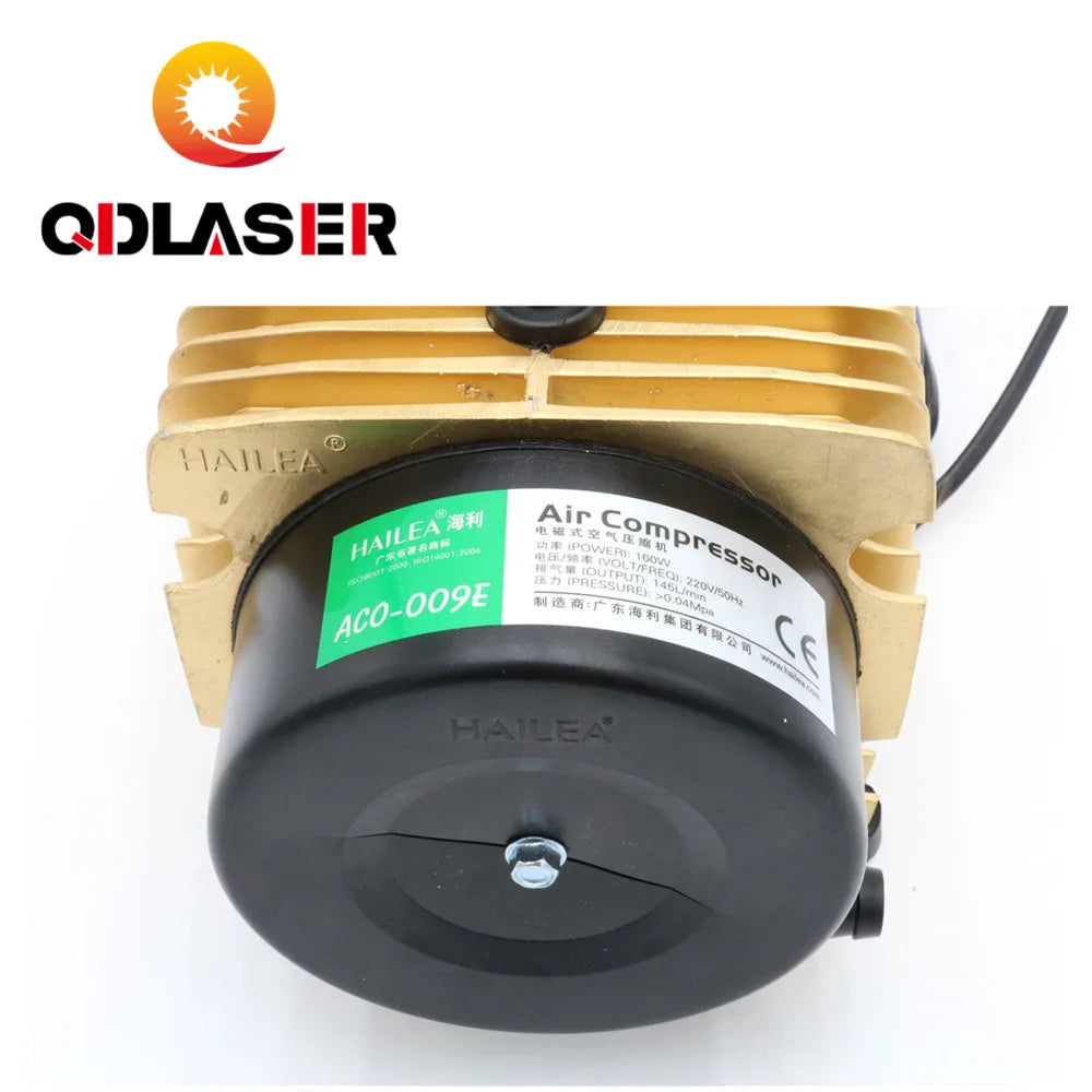 QDLASER ACO-009E 160W Air Compressor Electrical Magnetic Air Pump for CO2 Laser Engraving Cutting Machine