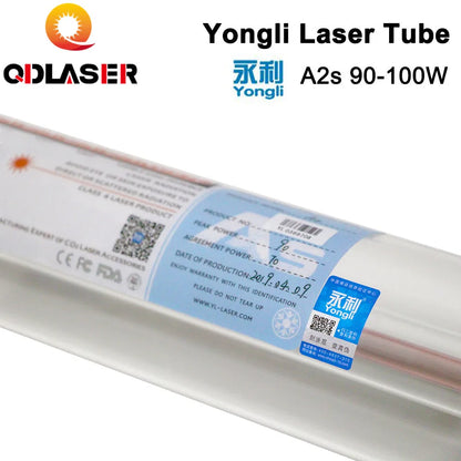 Yongli A2s 90W CO2 Laser Glass Tube Length 1100 Dia. 80mm for CO2 Laser Engraving and Cutting Machine