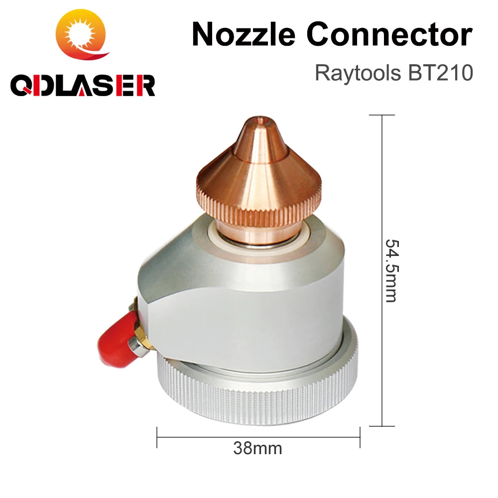 QDLASER BT210 BT210S Nozzle Connector Fiber Laser Cutting Head Nozzle Holder Part for Raytools Fiber Metal Cutting Machine