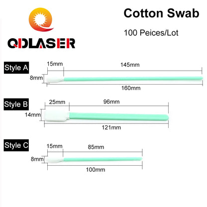QDLASER  Cotton Swab For Fiber Laser Cutting Head Parts Laser Lens
