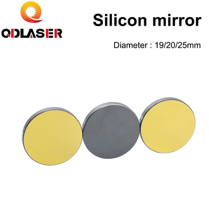 QDLASER High Quality CO2 Laser Si Reflective Mirror Dia19.05 20 25 30 38.1mm Coated Gold for CO2 Laser Engraving Cutting Machine