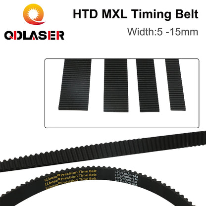 QDLASER HTD MXL Open-Ended Timing Belt Transmission Belts Rubber With Fiberglass Width 5mm For CO2 Laser Engraving Machine