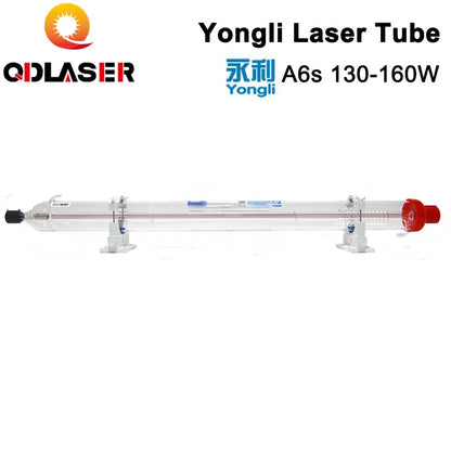 High Power A6s Yongli Laser Tube 130W Length 1650 Dia. 80mm for CO2 Laser Engraving and Cutting Machine